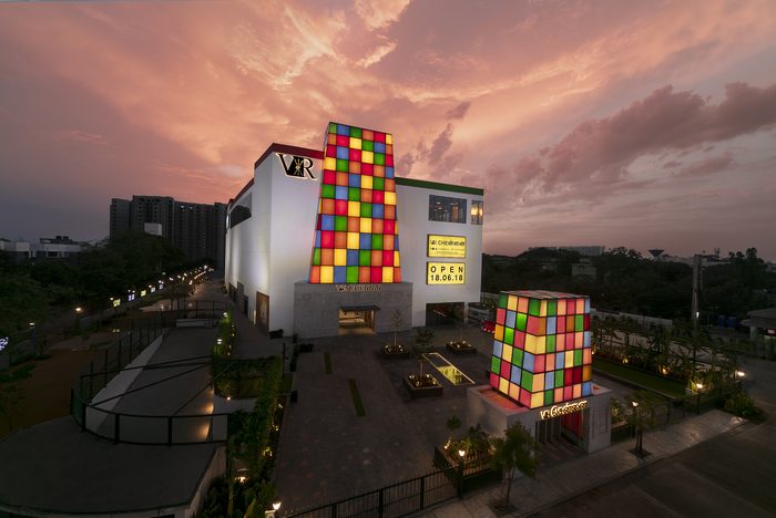 VR Chennai mall facade at sunset
