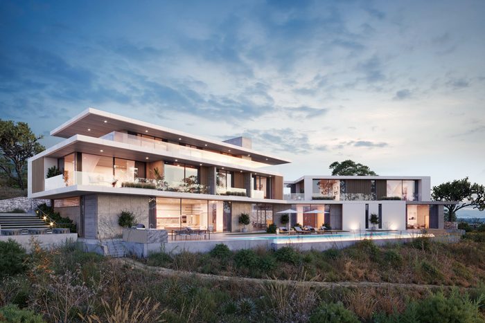 Modern villa with a pool